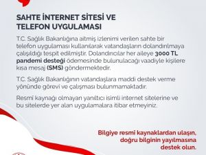Sağlık Bakanlığı sahte telefon uygulamalarına karşı uyardı