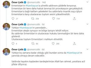 AK Parti Sözcüsü Ömer Çelik: “Ermenistan ateşle oynuyor”