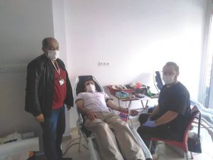 Hisarcık’ta 7 saatte 38 ünite kan alındı
