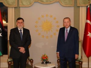 Cumhurbaşkanı Recep Tayyip Erdoğan, Libya Başbakanı Fayiz Es-Serrac’ı kabul etti
