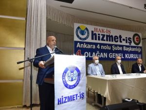 Hak-İş Genel Başkanı Arslan: “Üyelerimizin kanun zoruyla bir başka sendikaya üyeliğe zorlanmasını istemiyoruz”