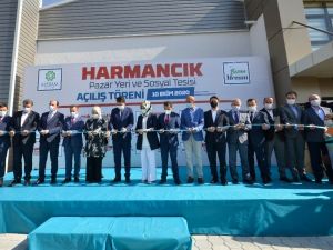 Bakan Kurum Harmancık Kapalı Pazar Yeri ve Sosyal Tesisin açtı