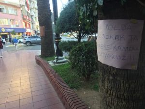 Aydın’da kadına şiddete pankartlı tepki