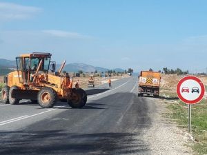 Hisarcık’ta asfalt yama çalışması