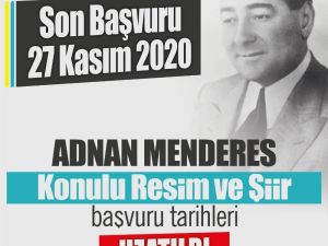 Adnan Menderes Resim ve Şiir Yarışması’nın başvuruları uzatıldı