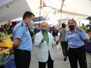 Başkan Aydıner, korona virüs denetiminde