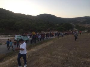 Deliktaş halkı kum ocağına tepkili