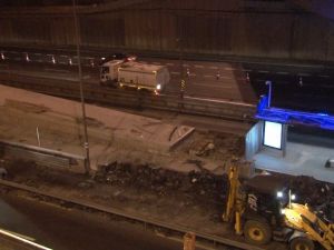 Edirnekapı Metrobüs durağında yenileme çalışması