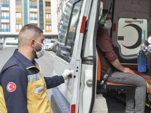 Karantinadaki vatandaş önlemler eşliğinde sınava girdi