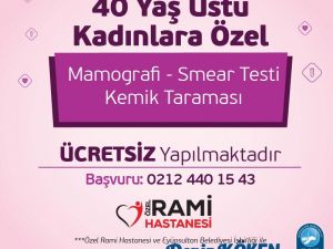40 yaş üstü kadınlara ücretsiz sağlık hizmeti