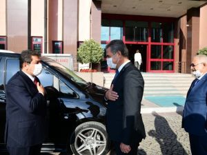 Başkan Köse, Esenler Belediye Başkanı Tevfik Göksu’yu ağırladı