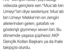 CHP’li danışmanın "sahabe" eleştirilerine Göksu’dan anlamlı yanıt