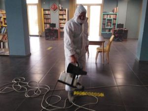 Çameli’nde okullarda dezenfektan çalışmaları devam ediyor