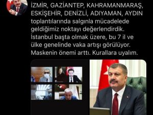 Sağlık Bakanı Koca’nın 2 haftadır dikkat çeken Denizli uyarısı