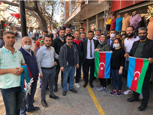 İncirliova MHP’den Azerbaycan’a bayraklı destek!