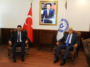 Müşavir Gürbüz, Rektör Aldemir’i ziyaret etti