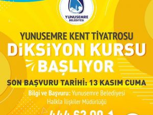 Yunusemre Kent Tiyatrosu’ndan diksiyon kursu