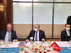 TBMM Başkanı Şentop, KKTC Cumhurbaşkanı Tatar ile görüştü