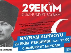 Cumhuriyet Bayramı, konvoylarla kutlanacak