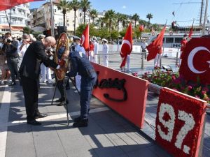 Cumhuriyet Bayramının 97.yılında Marmaris’te çelenk sunma töreni yapıldı