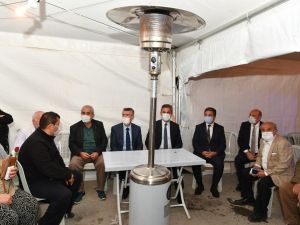 Başkan Köse ve Kaymakam Sırmalı patlama yaşanan binada incelemelerde bulundu