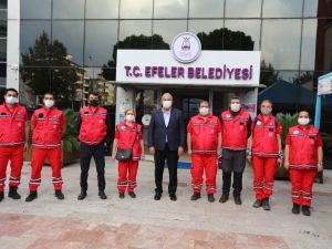 Efeler Belediyesi Arama Kurtarma Ekibi İzmir’e sevk edildi