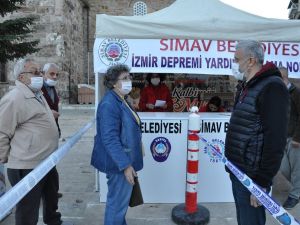 Simav’da depremzedeler için yardım kampanyası