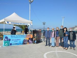 Kuşadası’nda “ Elektronik atığını getir, can dostlara mama götür “ kampanyası