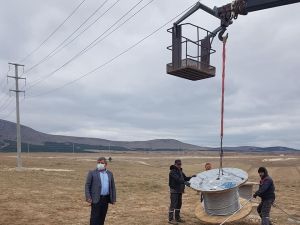 Altıntaş Zafer OSB’de enerji nakil hattı çalışmaları