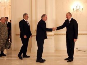 Bakan Akar, Çavuşoğlu ve MİT Başkanı Fidan Azerbaycan’da