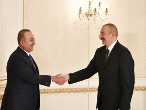 Azerbaycan Cumhurbaşkanı Aliyev, Bakan Çavuşoğlu, Akar ve MİT Başkanı Fidan’ı kabul etti