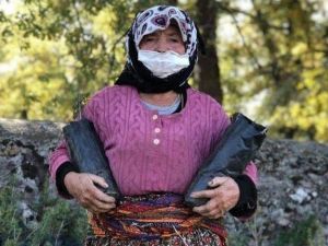 Yaşlı teyzeler fidan dikmek için yarıştı
