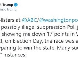 Seçimde hile iddialarını sürdüren Trump bu kez anketçileri hedef aldı