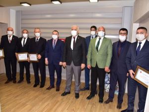 Asfalt emekçilerine teşekkür belgesi