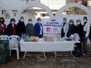 Kuşadası’nda CHP’li kadınlar depremzedeleri yalnız bırakmıyor