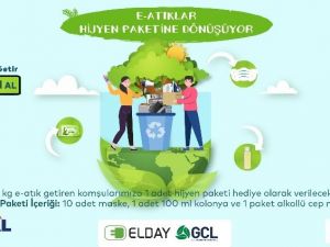 Kartal’da elektronik atıklar hijyen paketine dönüşüyor