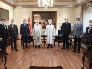 Diyanet İşleri Başkanı Erbaş, Bulgaristan Başmüftüsü’nü kabul etti