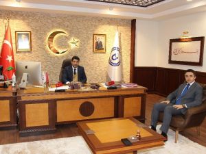 Sosyal Hizmetler İl Müdürü Turan, Rektör Aldemir’i ziyaret etti