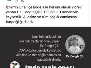 İzmir’de aile hekimi korona virüse yenik düştü