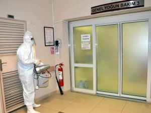 Nazilli Devlet Hastanesinde Dezenfekte İşlemleri Sürüyor