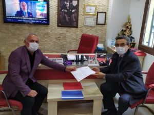 Kaymakam Yücel, Emlak Müşavirleri Derneği’ni ziyaret etti