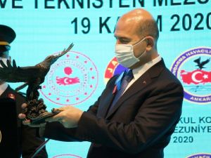 Bakan Soylu Jandarma Pilot ve Teknisyen Temel Kursları Mezuniyet Töreni’ne katıldı