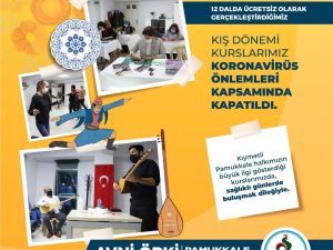 Tedbirler kapsamında Pamukkale Belediyesi kurslara ara verdi