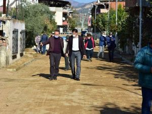 Nazilli Yeşil Mahalle’de yol çalışmaları devam ediyor