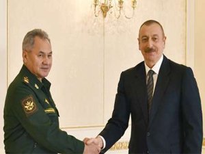 Azerbaycan Cumhurbaşkanı Aliyev Rusya Savunma Bakanı Şoygu’yu kabul etti