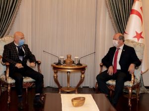 KKTC Cumhurbaşkanı Tatar, İstanbul Sanayicileri ve İş Adamları Derneği heyetini kabul etti