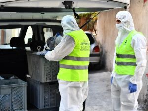 Evinde Covid tedavisi görenlere Büyükşehir’den yemek