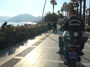 Marmaris’te emniyetten ve zabıtadan megafonlu uyarı