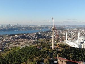 Çamlıca’daki TRT verici kulesinin sökümünde sona yaklaşıldı