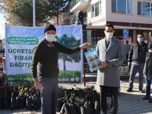 Geleceğe nefes için 4 bin fidan dağıtıldı